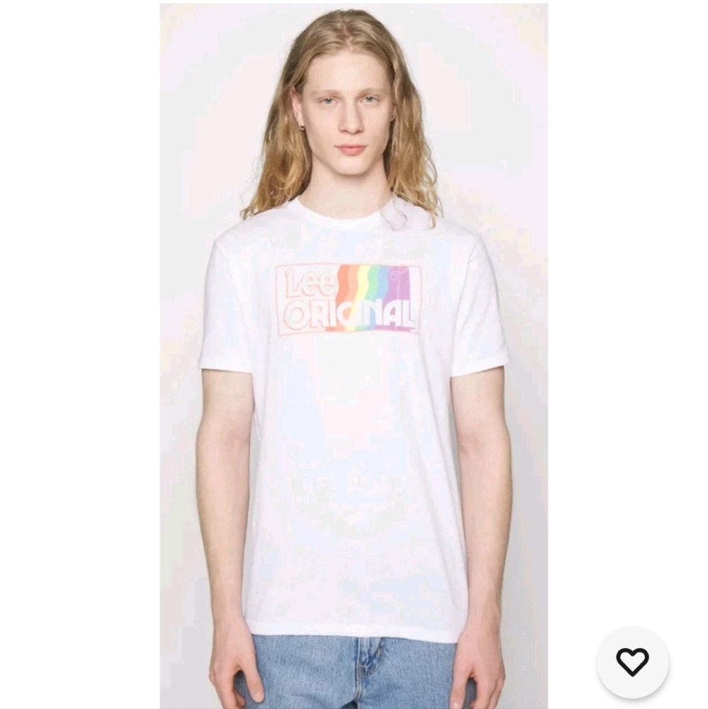 NWT Lee Original Retro Pride Tee Sz M Rainbow 🌈 Unisex